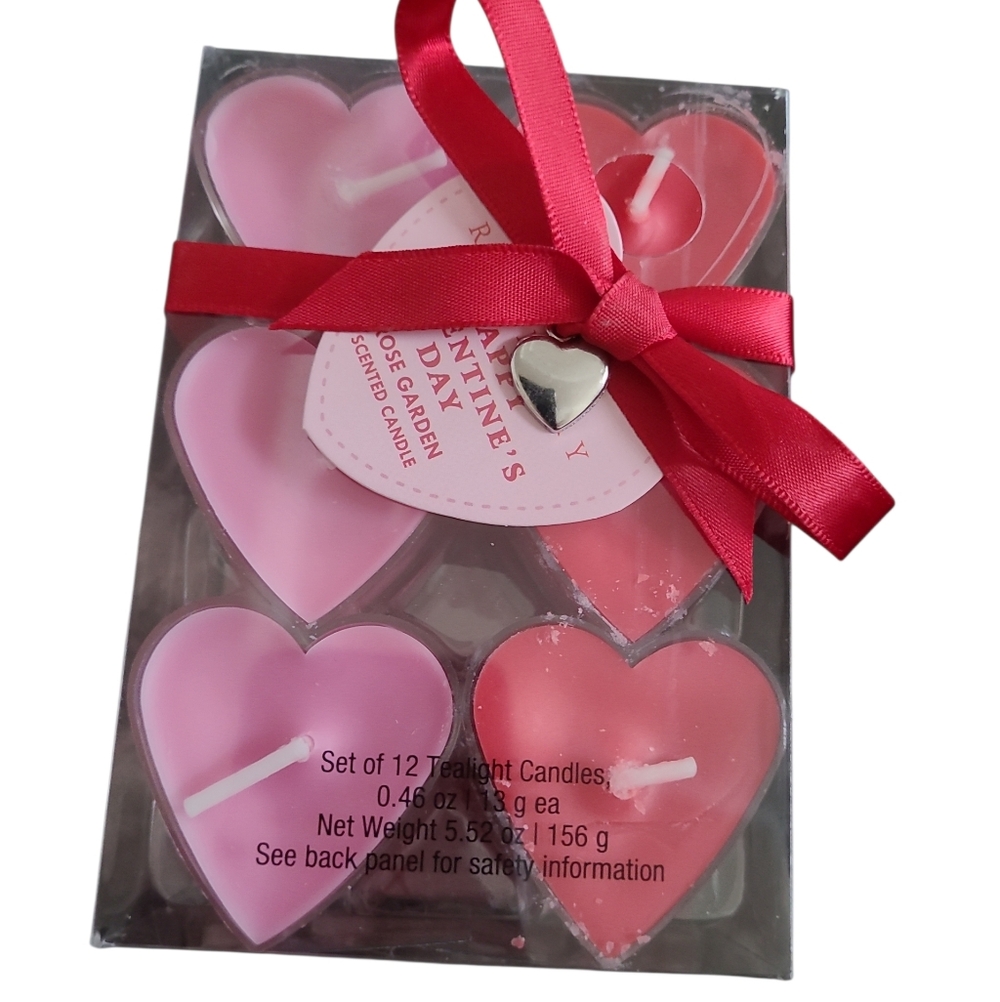 Heart-Shaped Pink and Red Tealight Candles Set - Picture 5 of 7